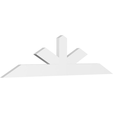 Ekena Millwork Saratoga Architectural Grade PVC Gable Bracket, 84"W x 21"H x 2"D x 6"F, 6/12 Pitch GBP084X21X0206SAR00